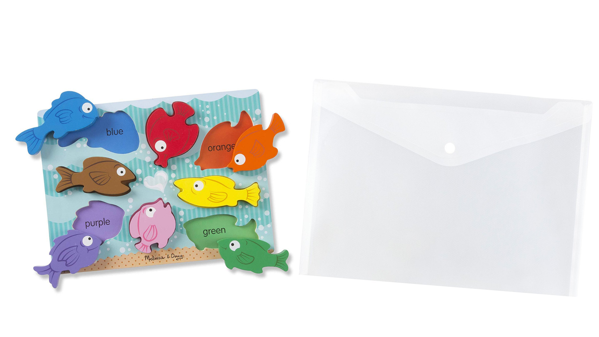 Store Your Toddler’s Peg Puzzles In Clear Poly Envelopes