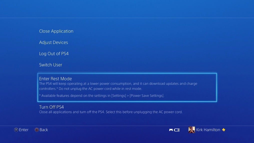 ps4 not downloading game updates in rest mode