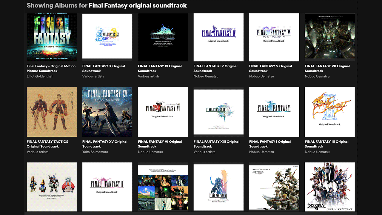 There’s A Whole Lot Of Final Fantasy Music On Spotify Now