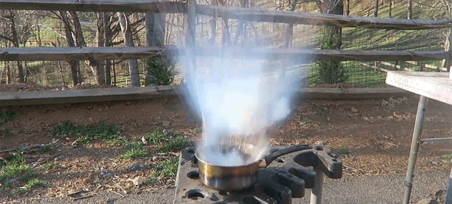 Watch The Explosion That Happens When You Put This Piece Of Metal In