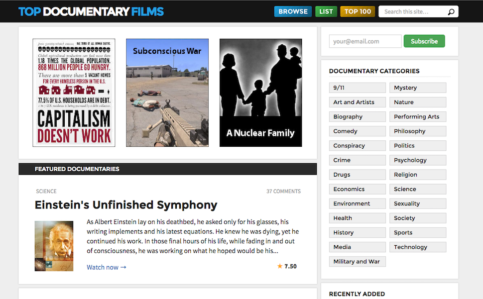 How many documentaries are in the top 100 movies?