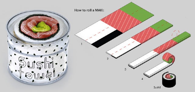 You Can Roll These Kitchen Towels Into Delicious-Looking Inedible Sushi