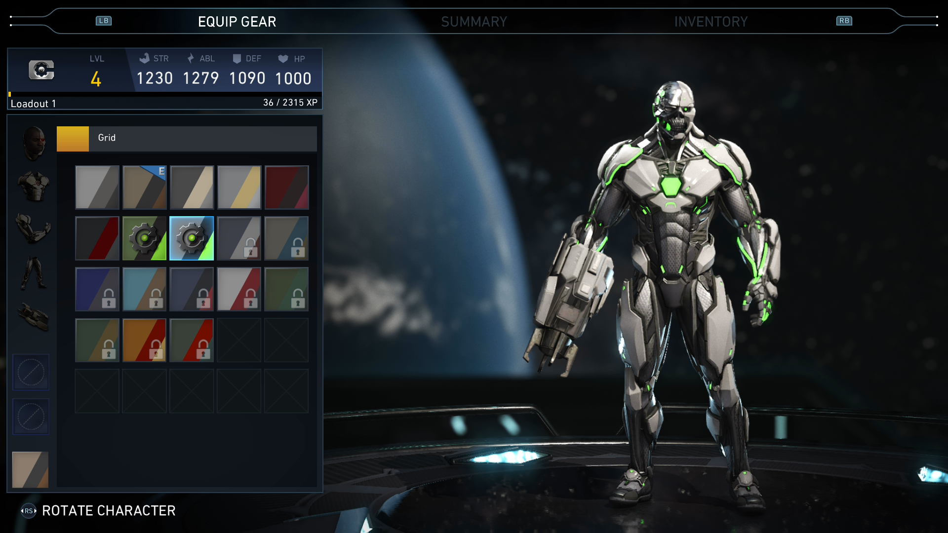 Right off the bat you get the Grid premier skin for Cyborg, and ...