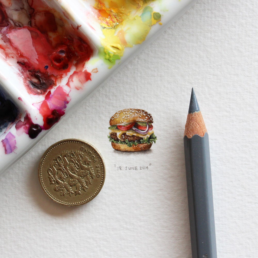Artists makes 365 beautiful tiny paintings for ants