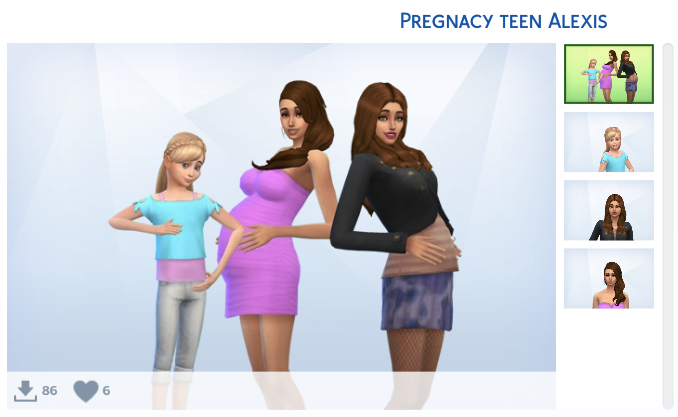pregnant belly sims 4 mod