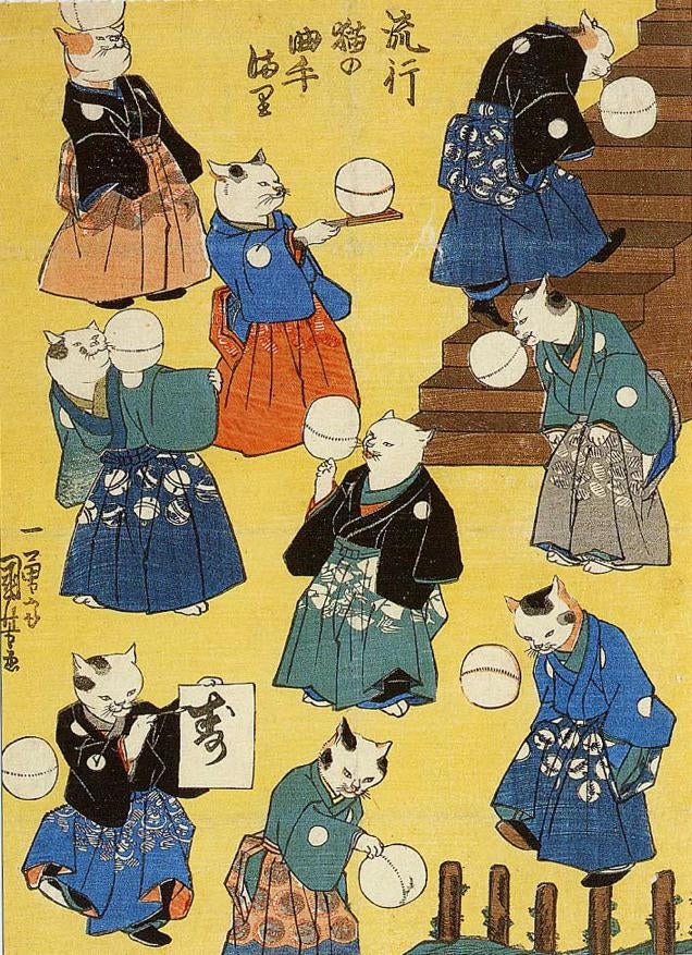 Cats Make For Wonderful Japanese Art | Kotaku Australia