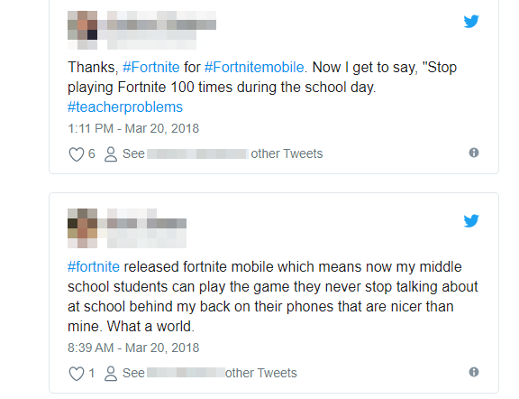 there has been a rise in the number of incidents with students walking into classes while playing the games nick gutierrez a high school ap computer - average fortnite player age