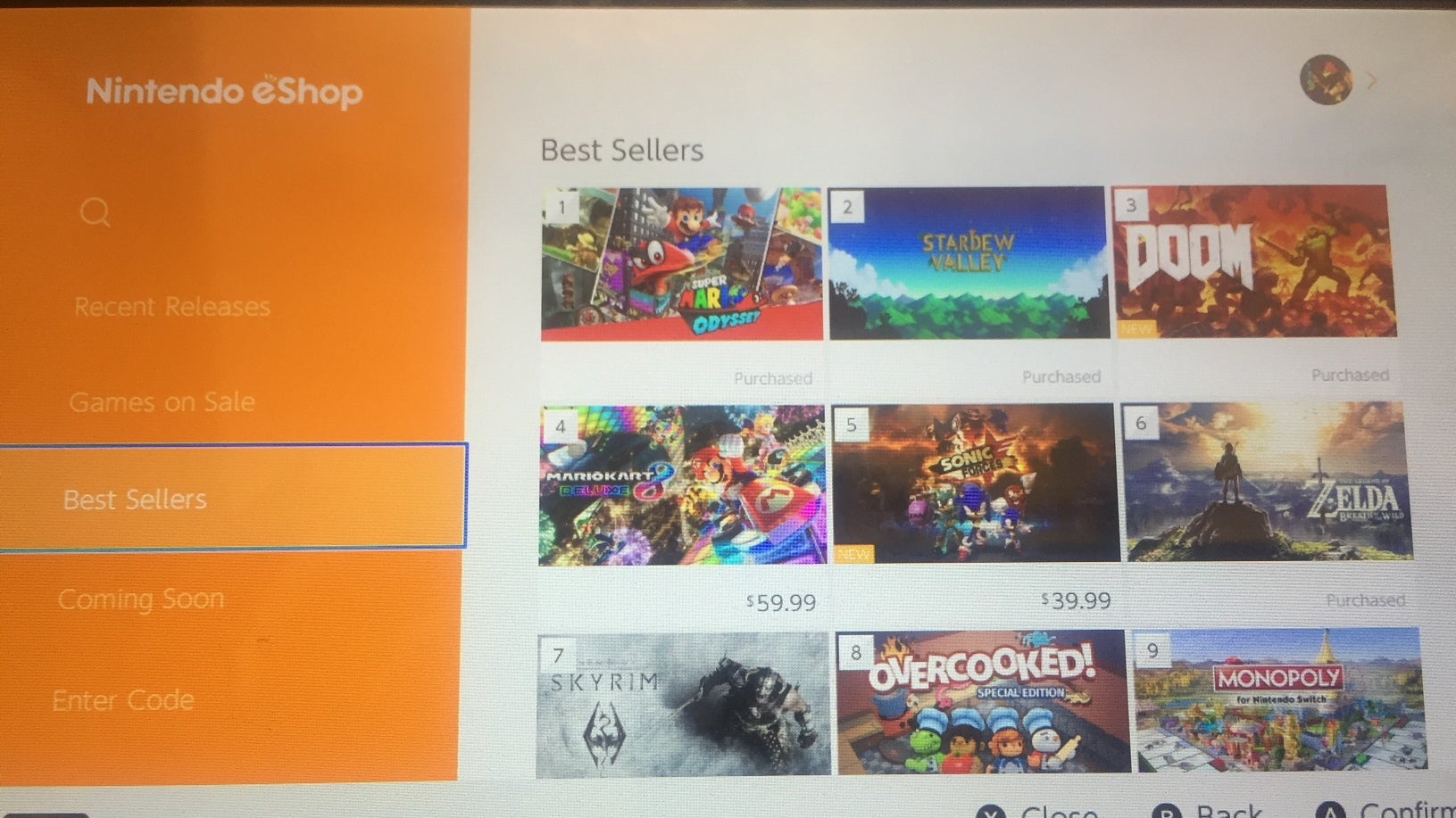 switch eshop best sellers
