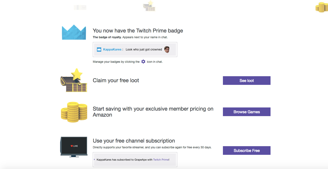 how to link multiple twitch accounts to amazon prime