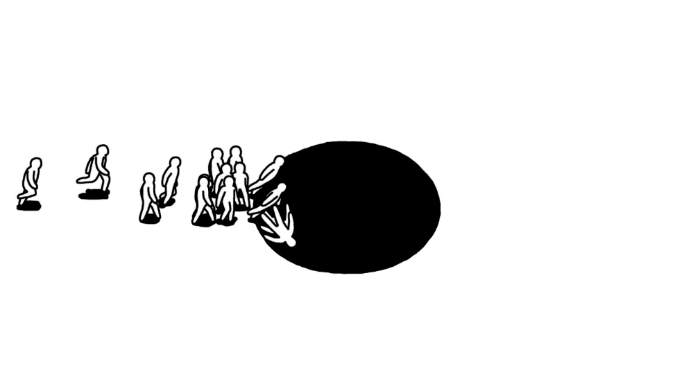 A Sparse Game About Pushing People Into Holes