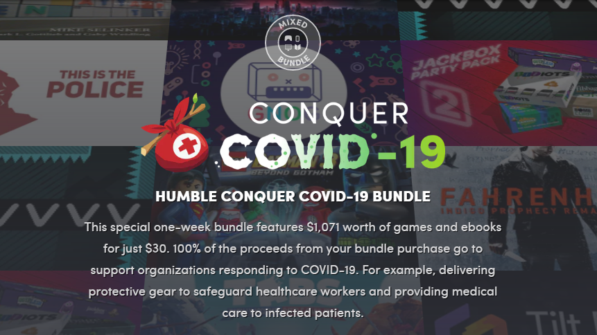 Get A Massive Collection Of PC Games, Books, And Comics By Donating To COVID-19 Relief