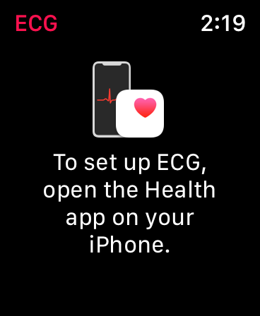 ecg not in health app