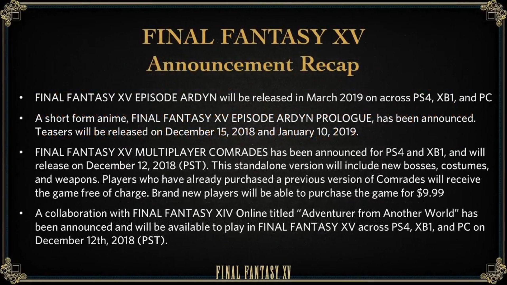 75 Of Final Fantasy Xv S Dlc Just Got Cancelled