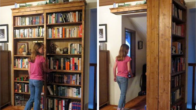Build A DIY Sliding Door Bookshelf To Hide Your Secret 