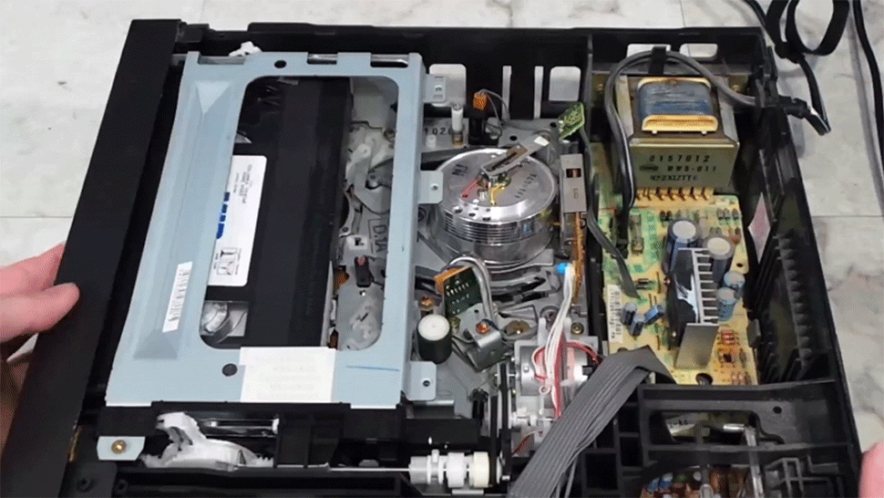 inside of a vhs tape
