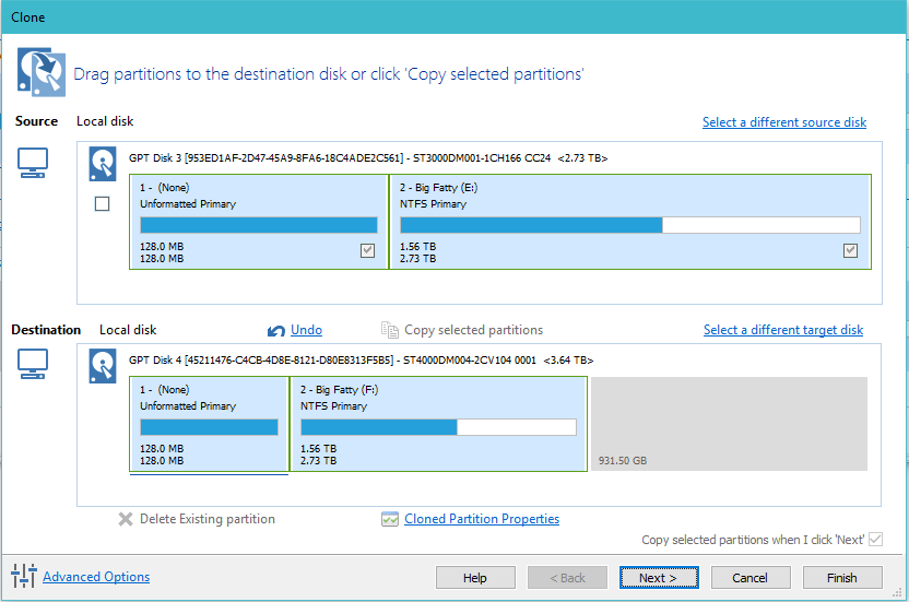 macrium clone to smaller drive