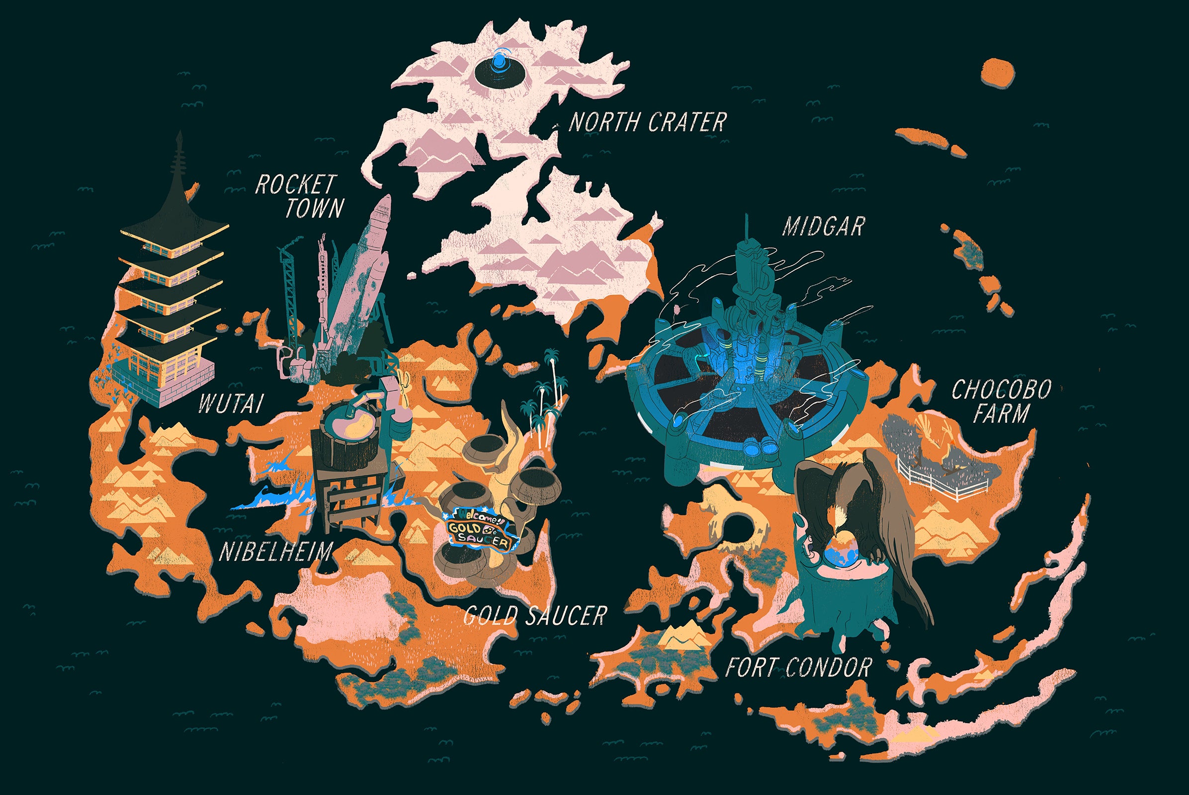 final fantasy 7 world map maping resources.