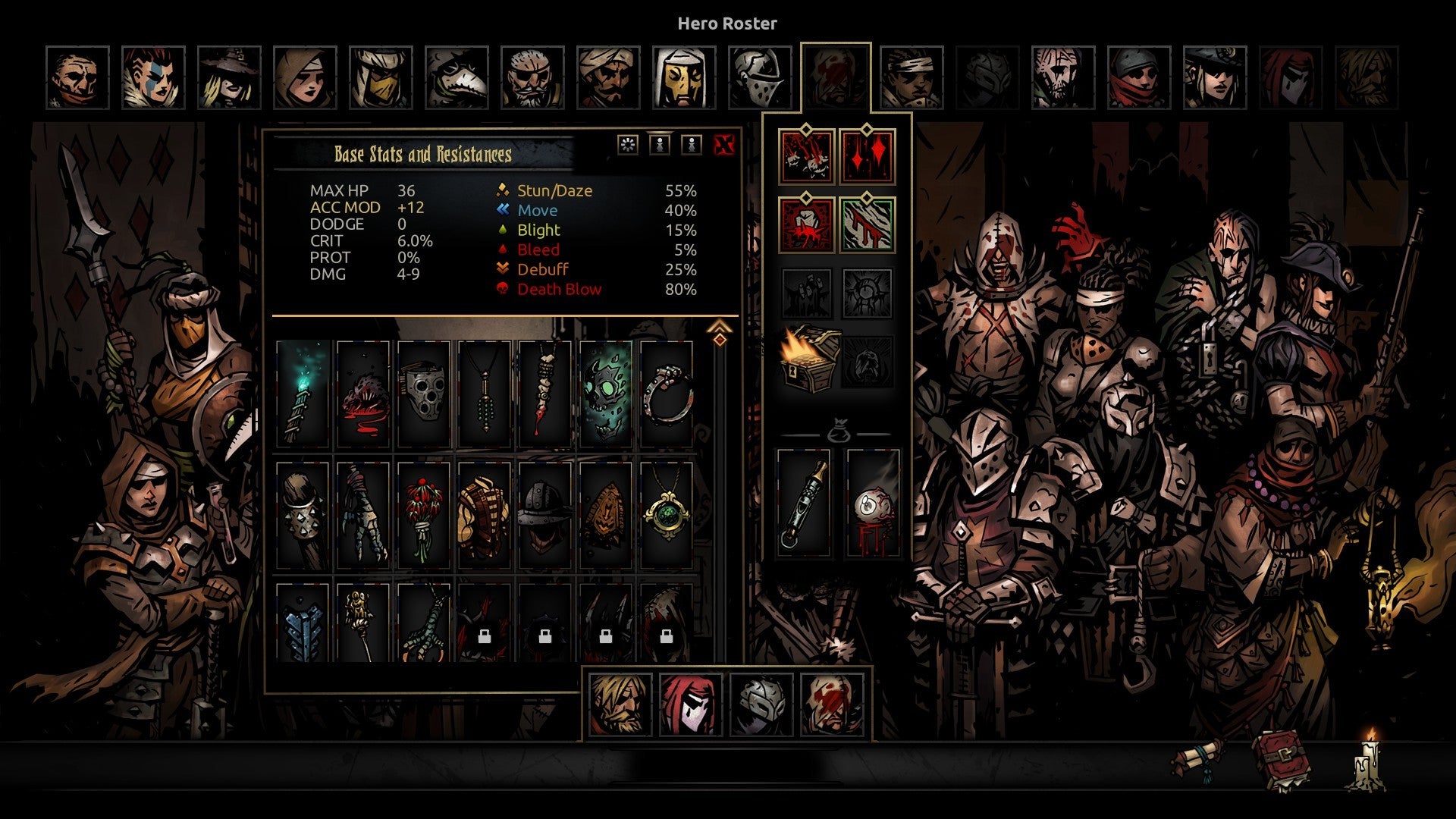 darkest dungeon character stats