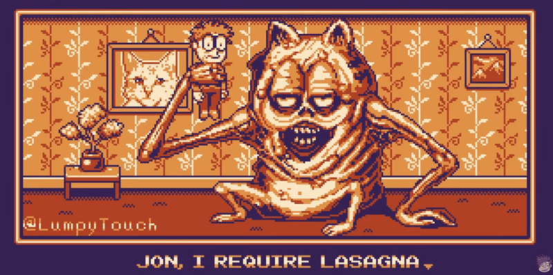 Garfield, Only He’s A Nightmarish Monster Starring In A Game Boy Game