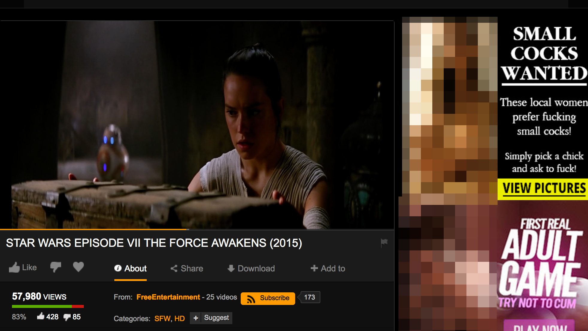 Watch Every Star Wars Movie For Free On PornHub