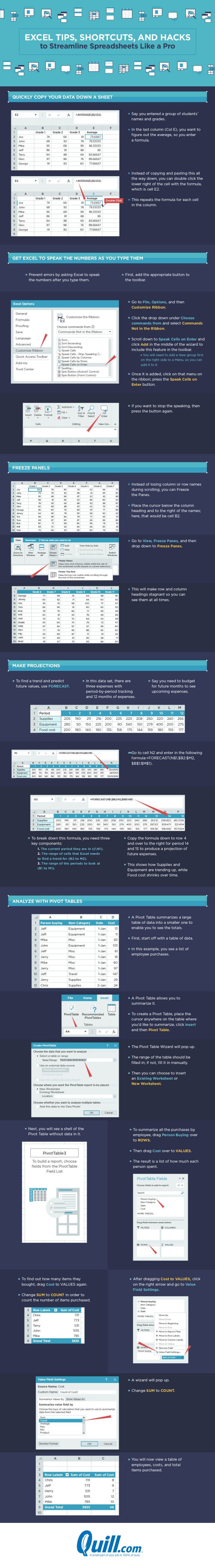 Five extremely useful microsoft excel tricks infographic lifehacker 