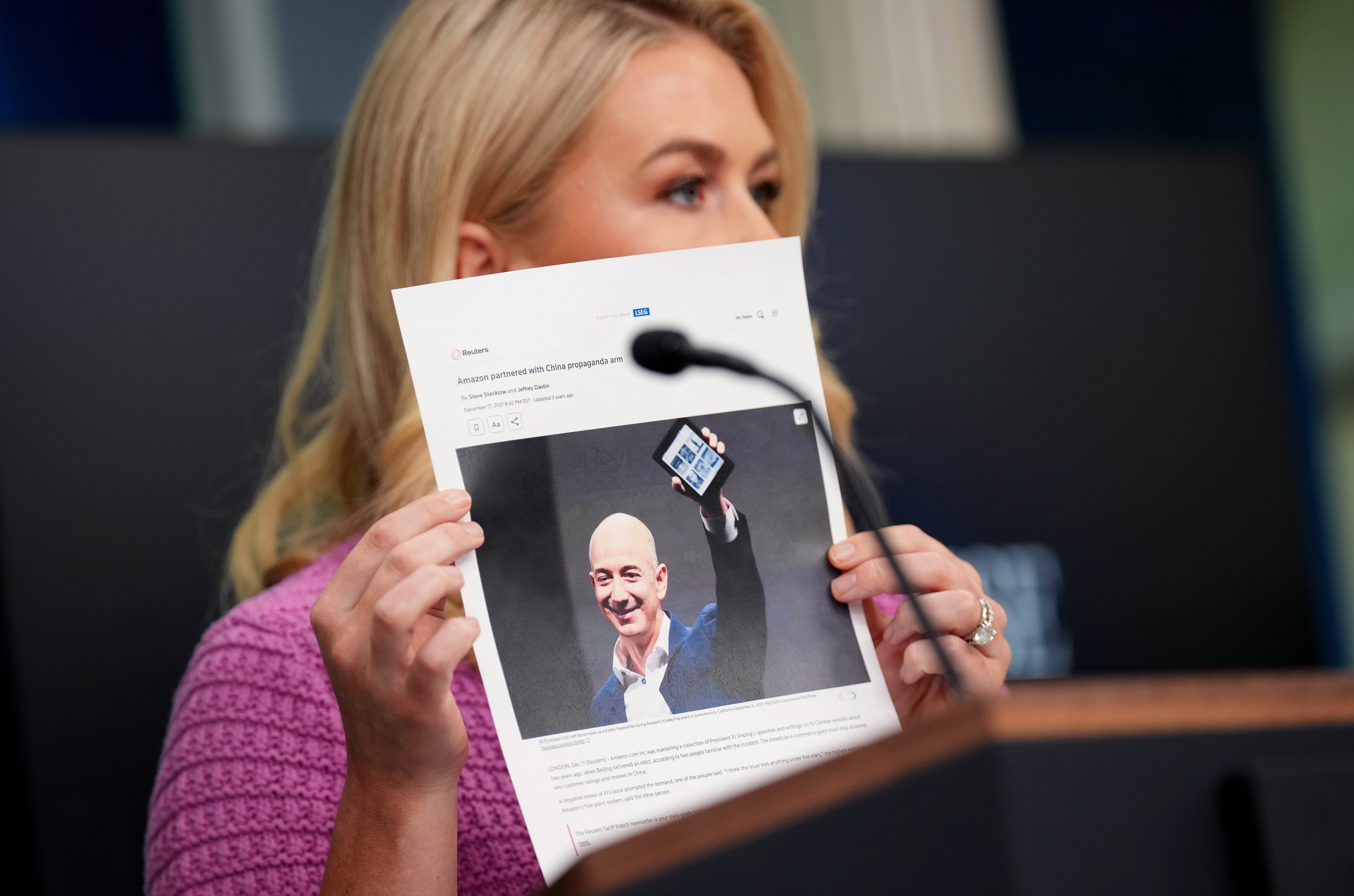 Image for The White House slams Amazon for 'hostile and political act' after report it will list tariff price hikes