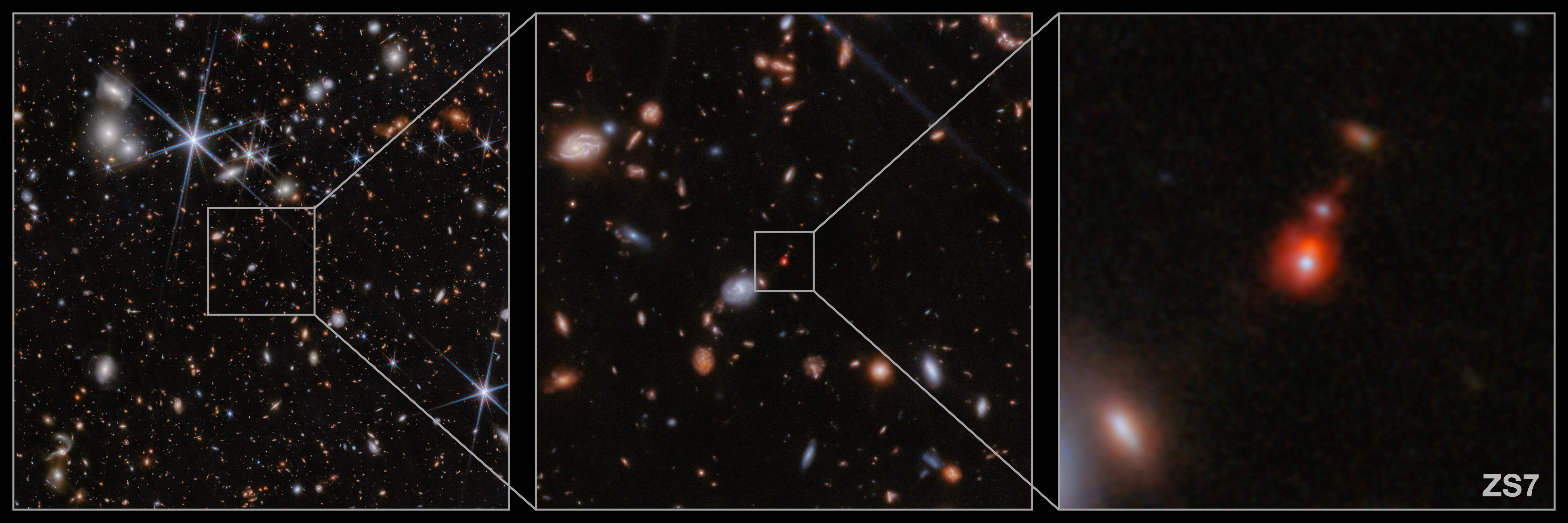 Уэбб обнаружил рекордное слияние черных дыр в древней Вселенной