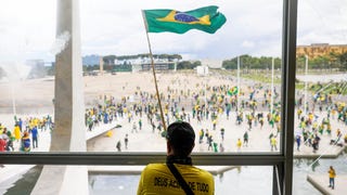 Leftwing Brazilians hope to reclaim football jersey from Bolsonaro