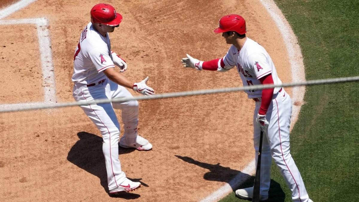 Los Angeles Angels Shohei Ohtani Mike Trout Baseball Jerseys