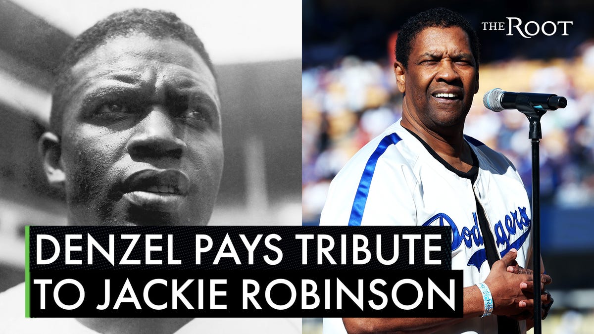 Denzel Washington Honors Jackie Robinson During 2022 MLB All-Star Game