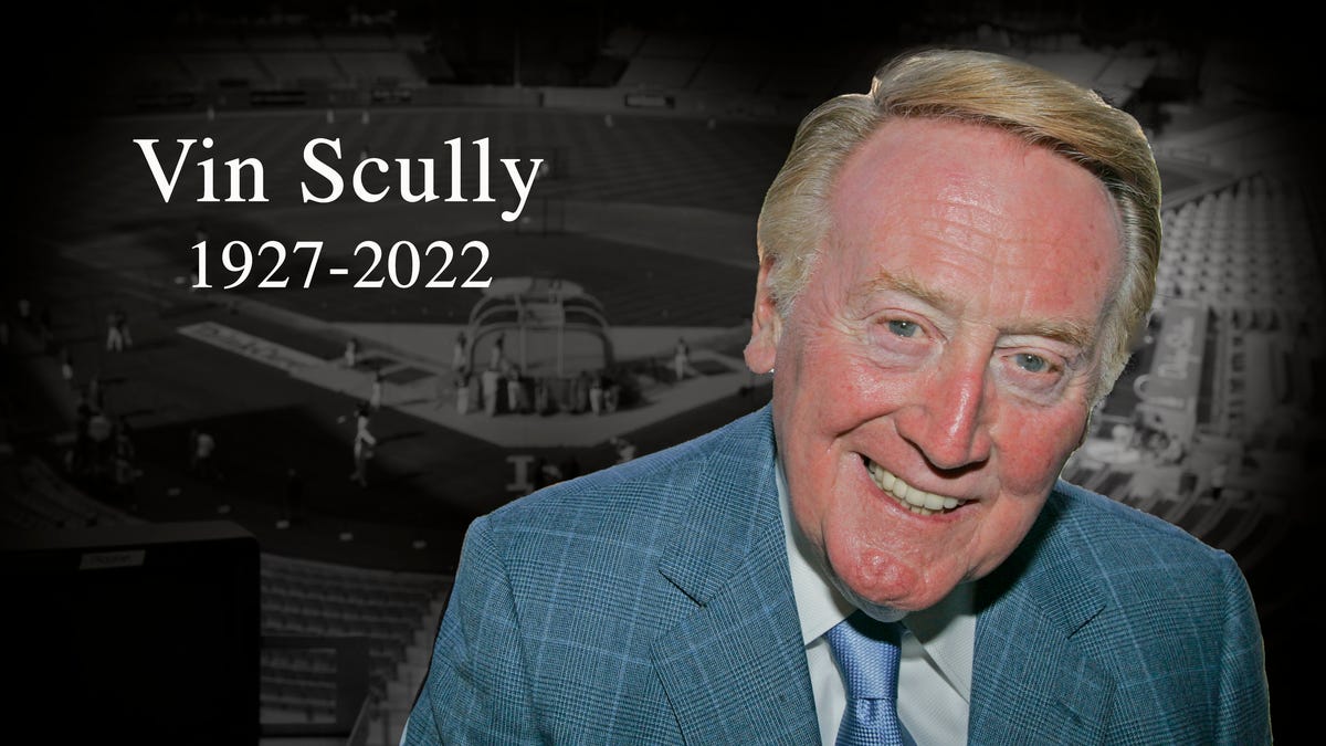 LA Dodgers Vin Scully Forever The Voice Of Dodgers 1927-2022