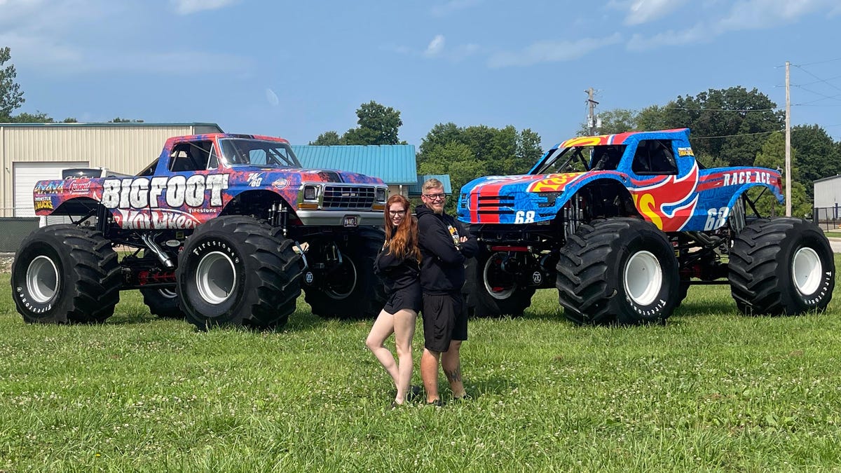 Darron And Rebecca Schnell Are Racing Through The Hot Wheels Monster Trucks Live Series
