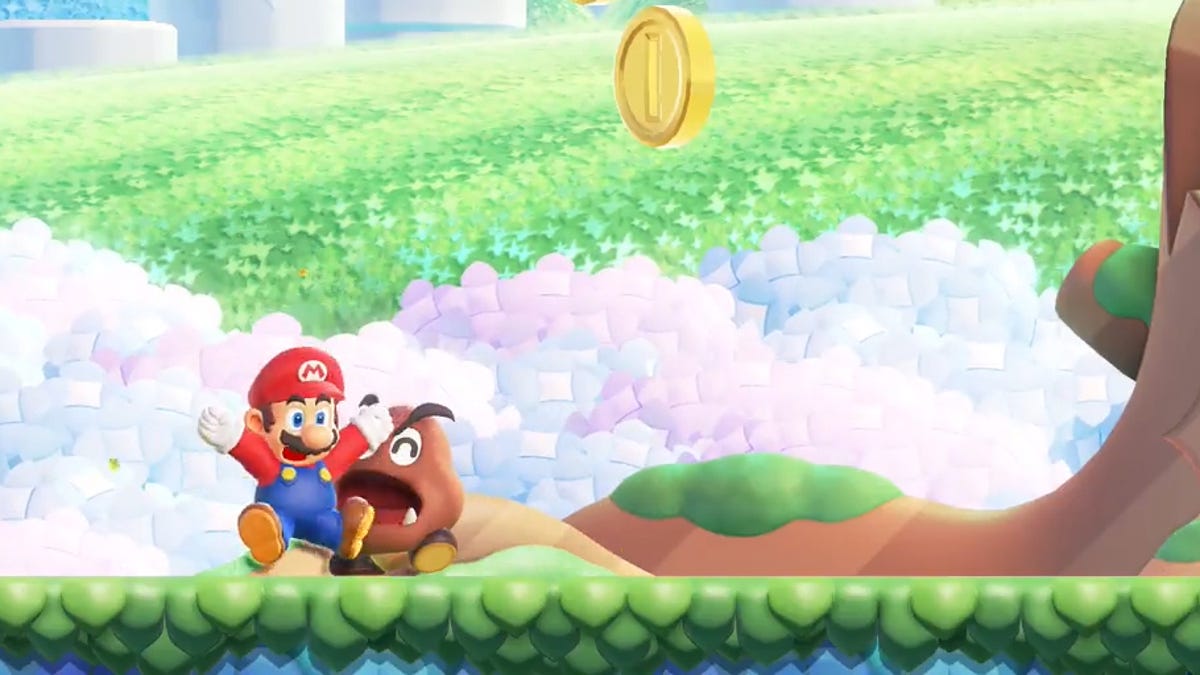 Super Mario Bros.  Os Goombas de Wonder realmente mordem, assim como Miyamoto sempre quis