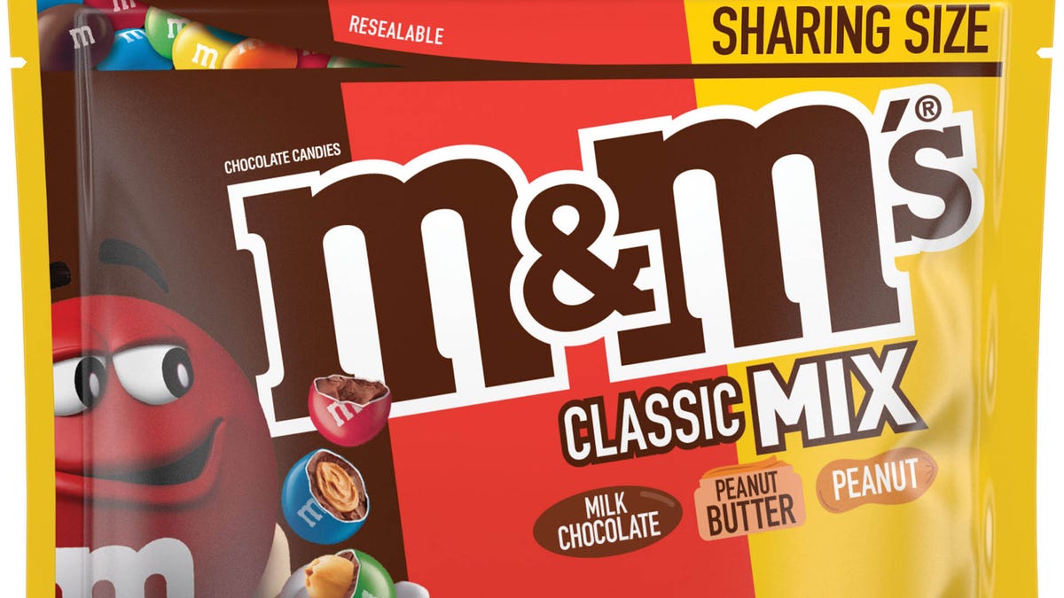 M&M's Chocolate Candies, Classic Mix, Share Size 2.5 Oz