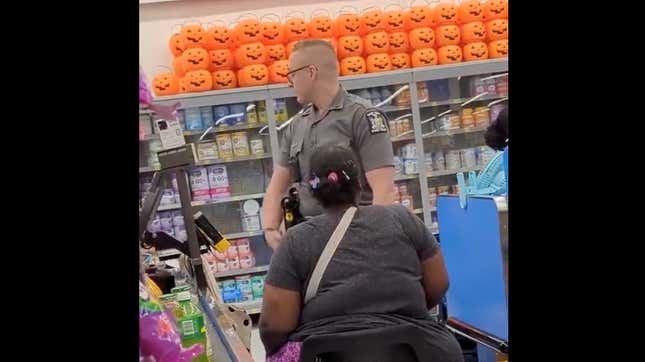 Image for Walmart Customer and State Trooper Make a Scene in the Checkout Line