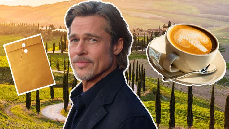 Image for Join Me on This Journey Through Brad Pitt’s World of Italian Coffee, Won’t You?