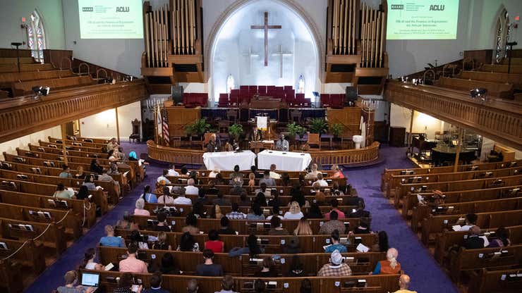 Image for A Historically Black Church's BLM Sign Was Vandalized By Racists... For a Second Time