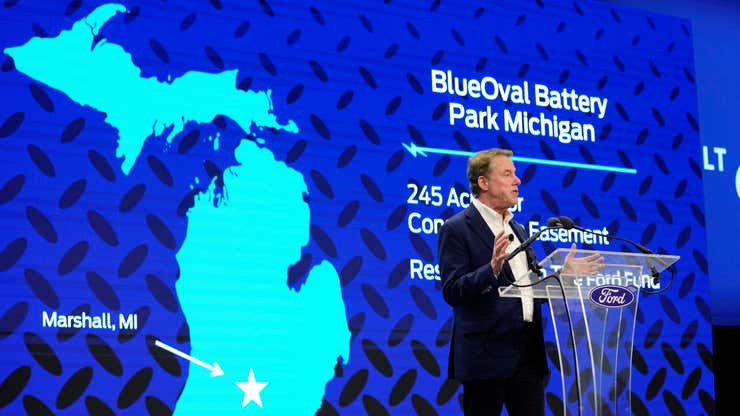 Image for More money pledged from Michigan for a $3.5 billion electric vehicle battery plant after Ford pauses