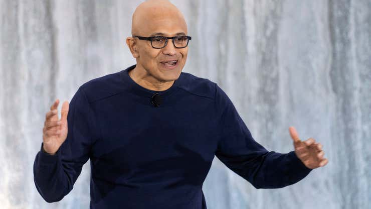 Image for Microsoft CEO says unfair practices by Google led to its dominance as a search engine