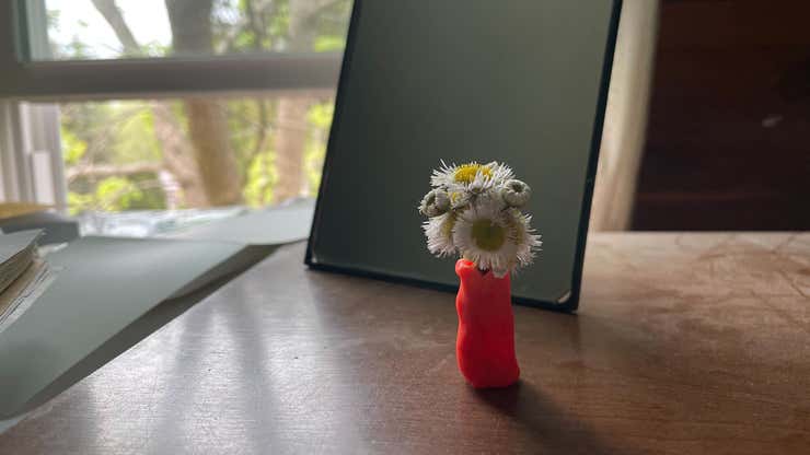 Image for Ask Your Kid to Make a Tiny Vase for the Flowers They Keep Picking for You