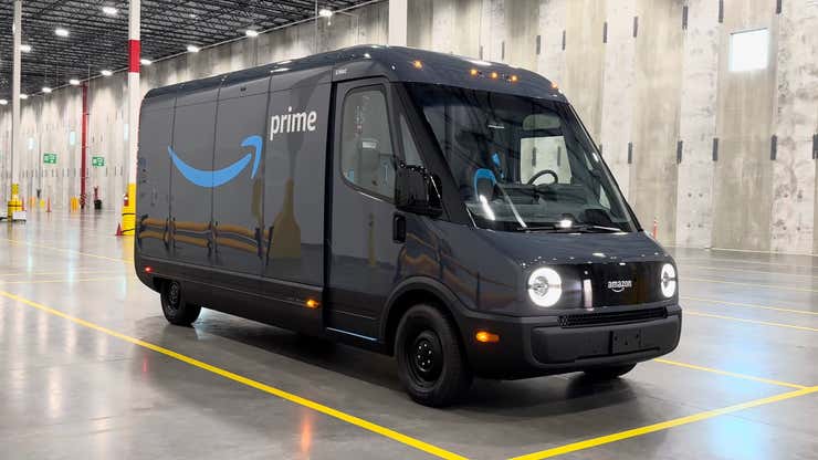 Image for Here Are All Of The Design Secrets That Make Rivian's Electric Amazon Van Great At Delivering Packages