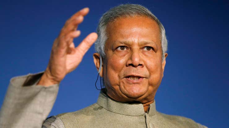 Image for Muhammad Yunus, the father of microfinance, is facing a prison sentence