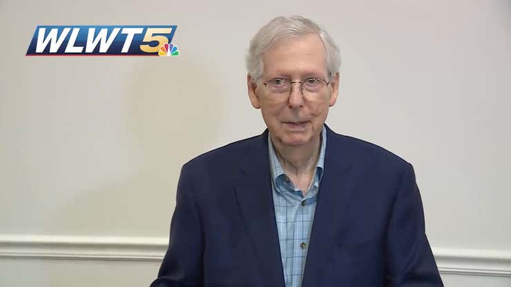 Image for Mitch McConnell Freezes Up Again at Kentucky Press Conference