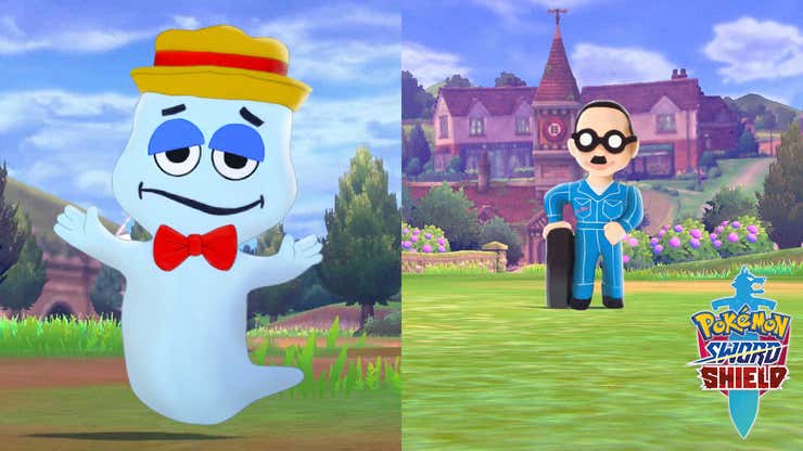 Image for Preview: ‘Pokémon Sword and Shield’ Is Sadly Marred By The Addition Of Sponsored Content Pokémon Like Boo Berry, Pep Boy Moe, And Florida Orange