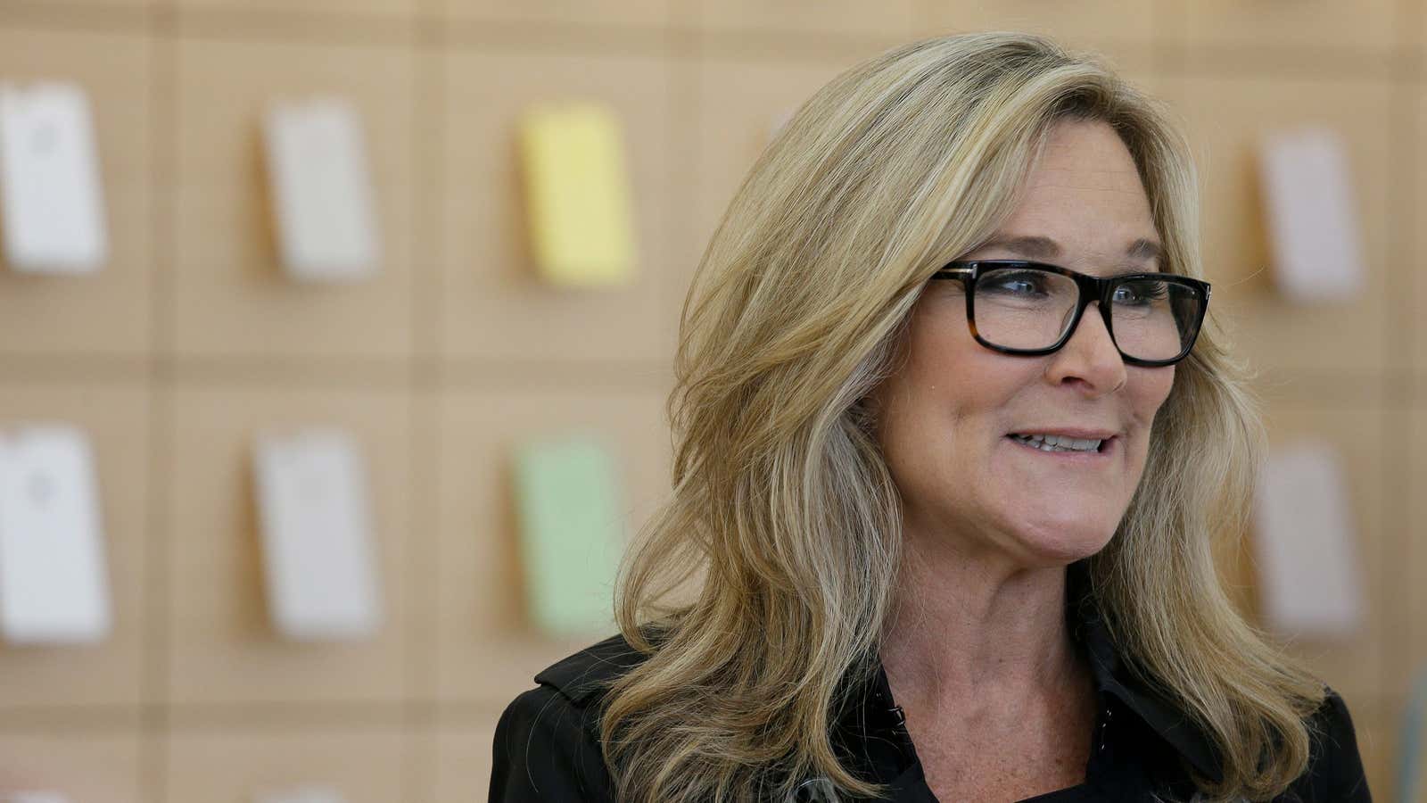 Ahrendts in one of her redesigned stores.