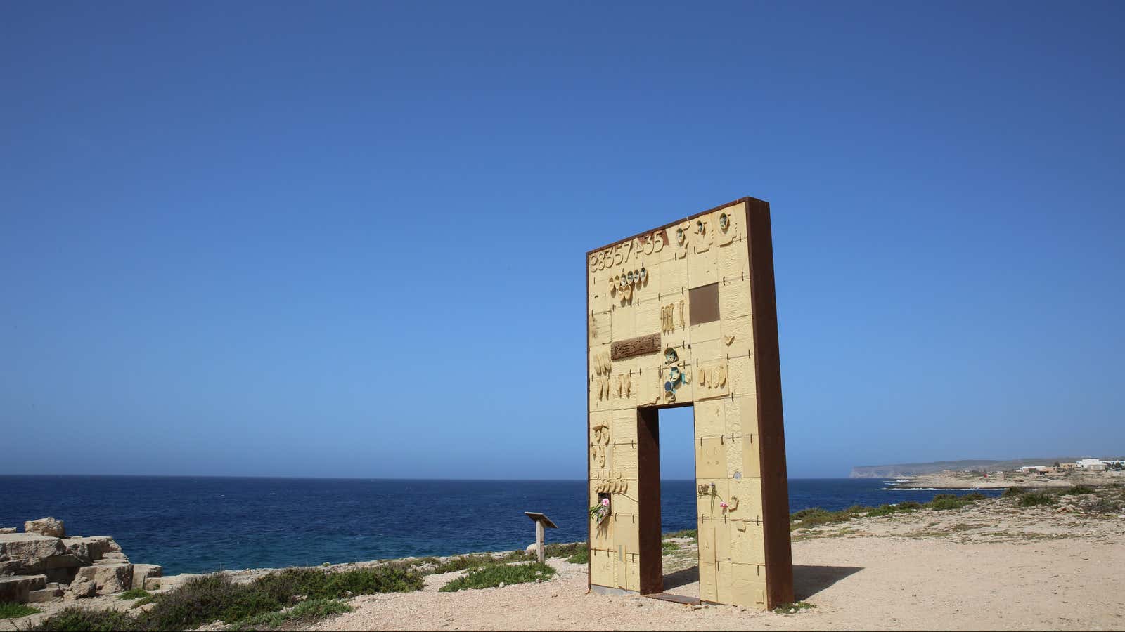 The Door of Europe, on the southern tip of Lampedusa.