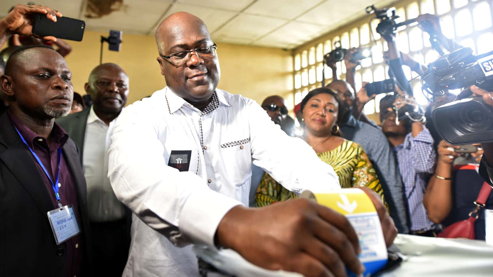 Felix Tshisekedi, leader of the Congolese main opposition party, the Union for Democracy and Social Progress (UDPS)