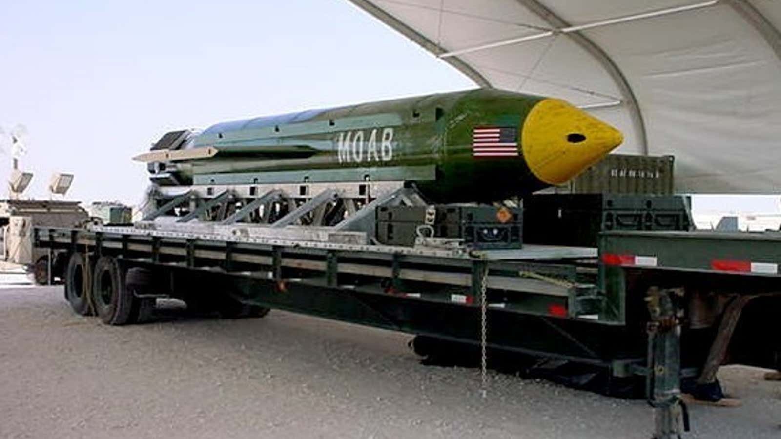 The Massive Ordnance Air Blast (MOAB) bomb