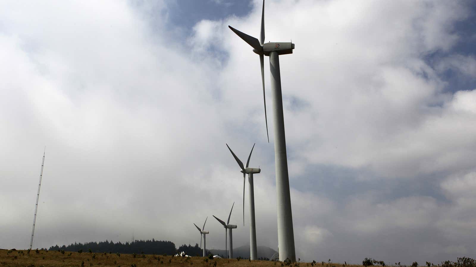 Kenya’s wind farm station at Ngong Hills