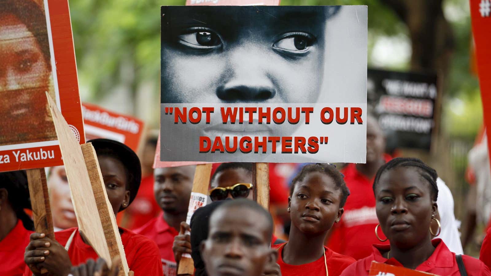 Bring Back Our Girls (BBOG) campaigners  in Lagos August 2015.